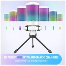 CKMOVA Конденсаторный USB Микрофон Fifine A6V с RGB-подсветкой (White) микрофоны