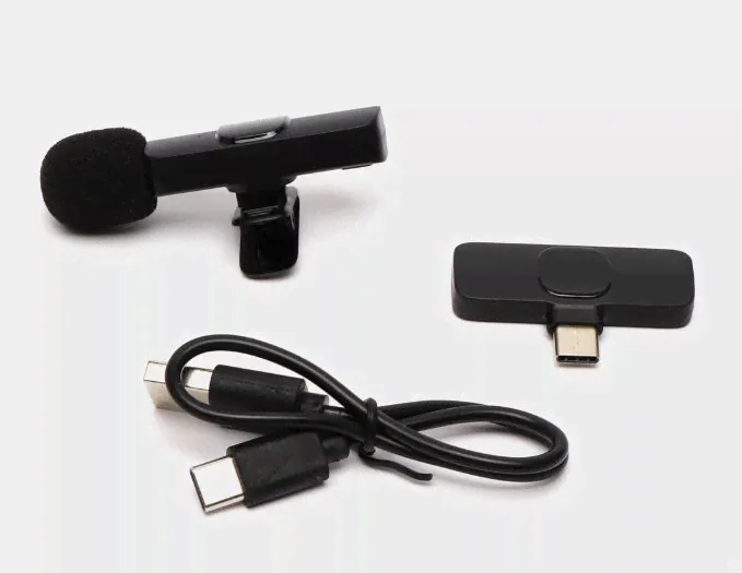 K8 Lavalier Black Type-C/Lightning Радио-микрофон мини петличный, для ANDROID / iPhone-4