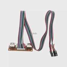 2-Портовый USB 2.0 Корпус Компьютера Передняя Панель Аудиоразъемы Порт Микрофон Кабель для Наушников Прямая поставка