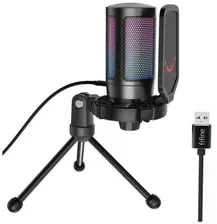 Конденсаторный USB микрофон Fifine Ampligame A6V чёрный