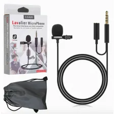 Микрофон Lavalier Jack 3.5 JH-043-A с дополнительным разъемом AUX Jack 3.5 (Черный)