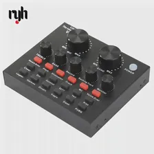 Звуковая карта V8 Audio Внешняя USB гарнитура Микрофон Веб Трансляция Прямая трансляция Поющего электрического звука Для телефона Компьютера TVPC