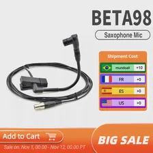 Кардиоидный Конденсаторный Инструментальный Микрофон Beta98 Для Саксофона BETA98H/C Для Духовых Инструментов, Перкуссии, Живого Выступления На Сцене