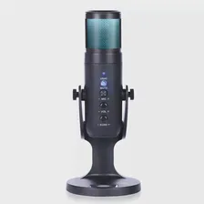 🛍 Конденсаторный микрофон RGB для iPhone, Android, ноутбуков, компьютеров, профессиональный USB-микрофон с разъемом для наушников, для игр, потокового видео