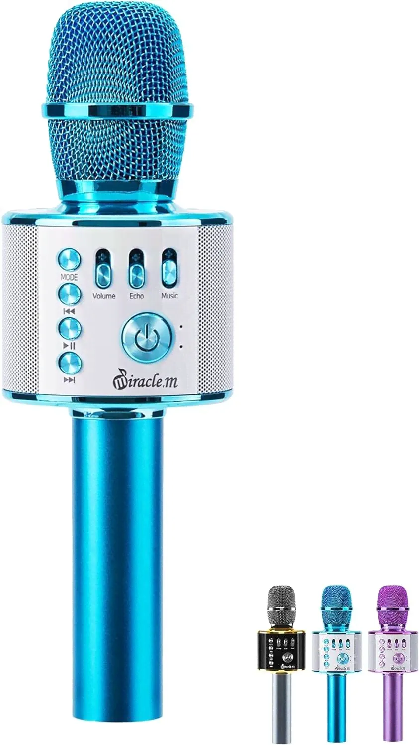 M37 — Bluetooth-микрофон для караоке Беспроводной — Беспроводной Bluetooth-микрофон — Беспроводной микрофон для караоке — Микрофон для детей — Автомоб-0