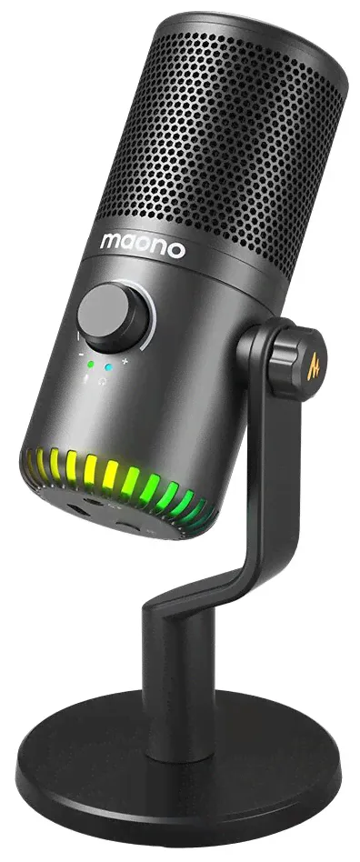 Hator Микрофон MAONO, модель DM30 с RGB подсветкой, USB, черный микрофоны-1